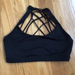 Black ladies sports bra